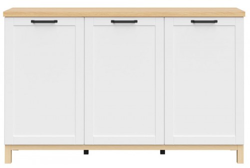 Комод KOM3D  Haga BRW белый канадский / дуб польский