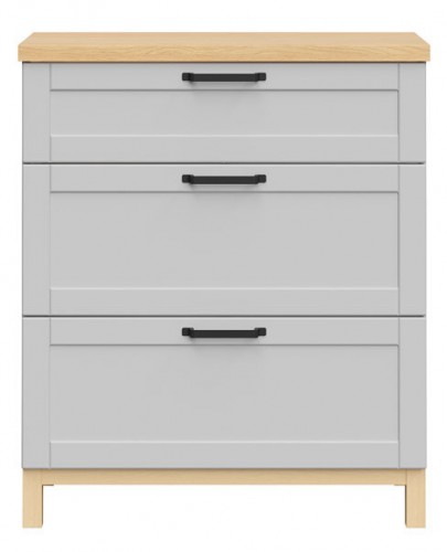 Комод KOM3S Haga BRW серый grau / дуб польский