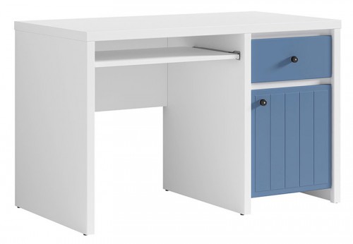 Стіл письмовий BIU1D1S/120  Karet BRW  білий / синій