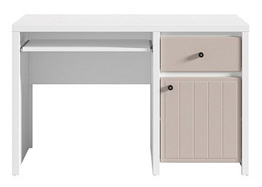 Стіл письмовий BIU1D1S/120  Karet BRW  білий / сірий