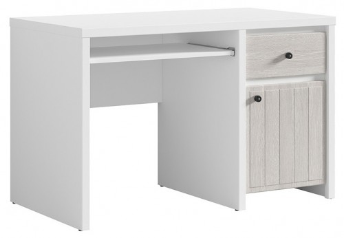 Стіл письмовий BIU1D1S/120  Karet BRW  білий / сірий малі