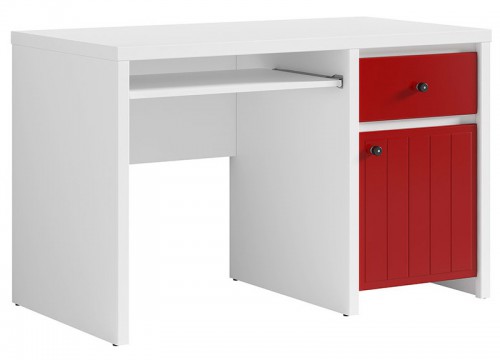 Стіл письмовий BIU1D1S/120  Karet BRW  білий / червоний