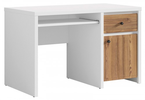 Стіл письмовий BIU1D1S/120  Karet BRW  білий / модрина sibiu золота