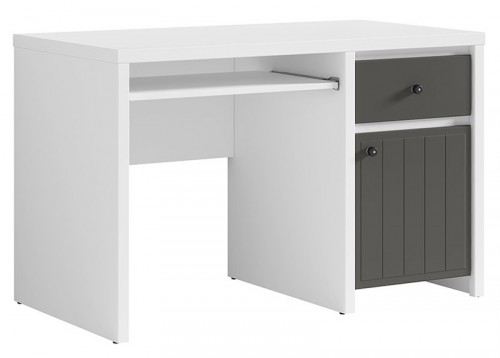 Стіл письмовий BIU1D1S/120  Karet BRW  білий / вольфрам сірий