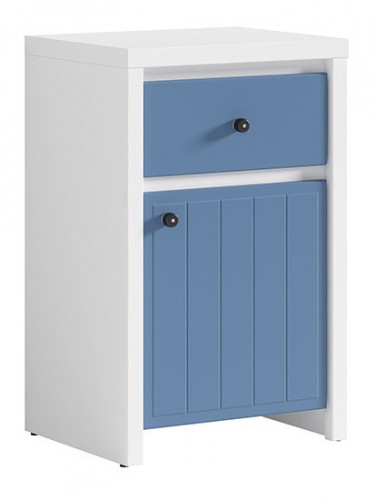 Тумба KOM1D1SP Karet BRW  белый / синий