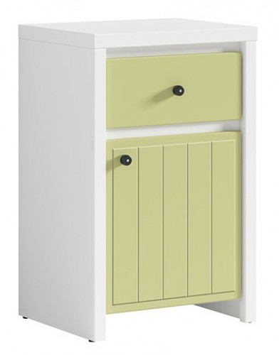 Тумба KOM1D1SP Karet BRW белый / зеленый