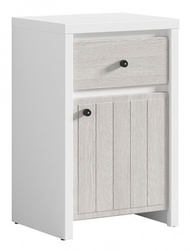 Тумба KOM1D1SP Karet BRW  белый / серый мали