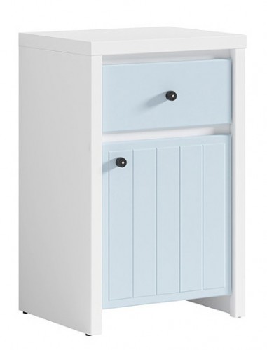 Тумба KOM1D1SP Karet BRW  белый / пацифик