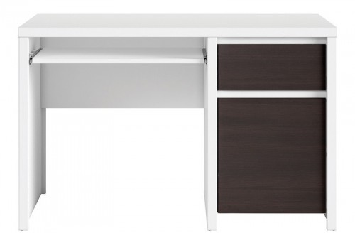 Стіл письмовий KASPIAN BIU1D1S / 120 BRW білий / венге