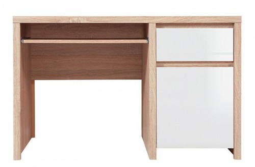 Стіл письмовий BIU1D1S / 120 Kaspian BRW дуб сонома / білий глянець