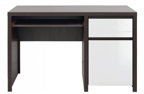 Стіл письмовий BIU1D1S / 120 KASPIAN BRW венге / білий глянець