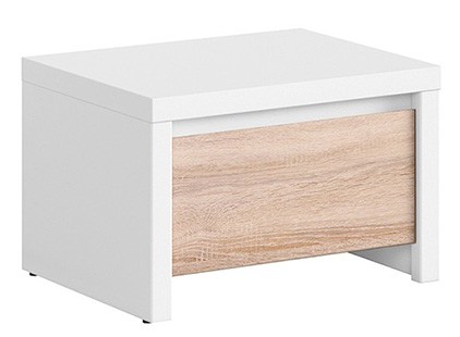 Тумба приліжкова KOM1S Kaspian BRW  білий / дуб sonoma