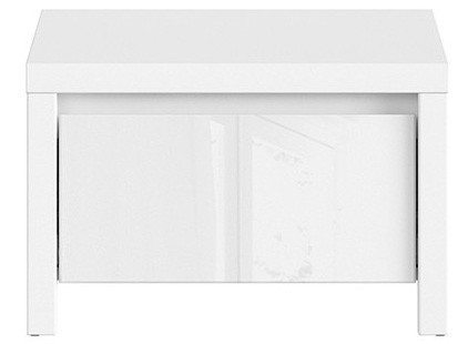 Тумба приліжкова KOM1S Kaspian BRW білий / білий глянець