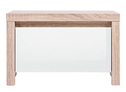 Тумба приліжкова KOM1S Kaspian BRW  дуб сонома / білий глянець