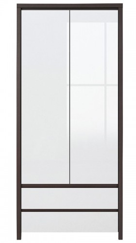 Шафа SZF2D2S Kaspian BRW венге / білий глянець