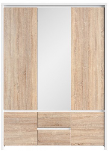 Шафа SZF5D2S Kaspian BRW білий / дуб sonoma