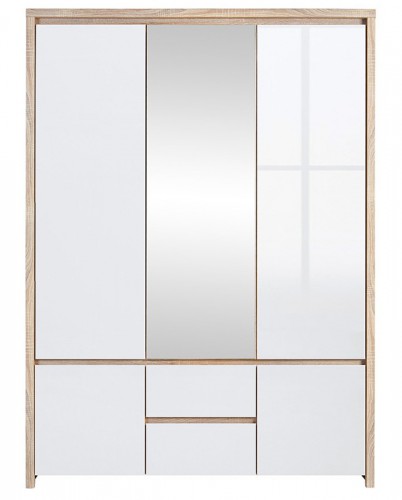 Шафа SZF5D2S Kaspian BRW дуб сонома / білий глянець