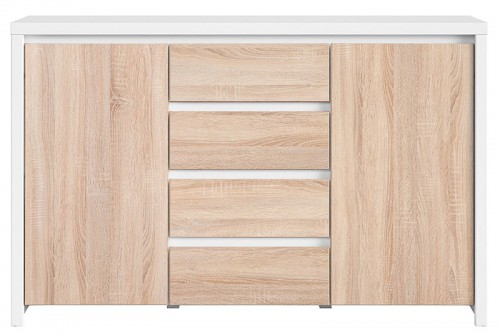 Комод KOM2D4SKaspian BRW білий / дуб sonoma