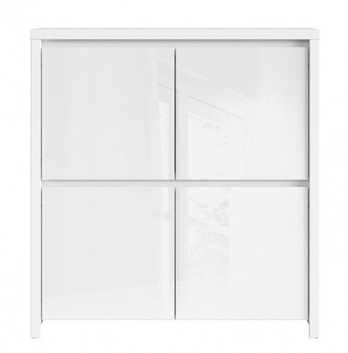 Комод KOM4D Kaspian BRW білий / білий глянець