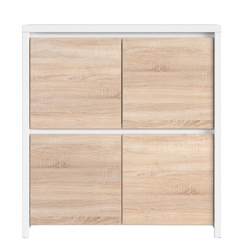 Комод KOM4D  Kaspian BRW білий / дуб sonoma