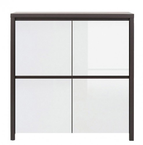 Комод KOM4D Kaspian BRW венге / білий глянець