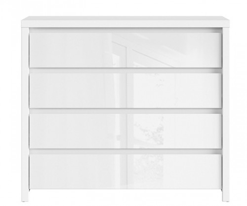 Комод KOM4S Kaspian BRW білий / білий глянець