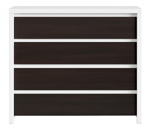 Комод KOM4S Kaspian BRW білий / венге