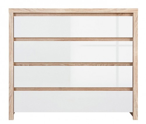 Комод KOM4S Kaspian BRW дуб сонома / білий глянець