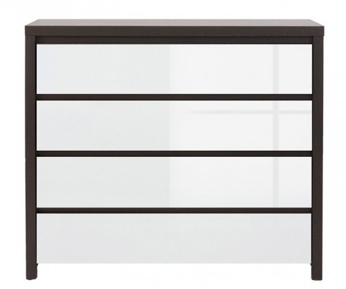 Комод KOM4S Kaspian BRW венге / білий глянець