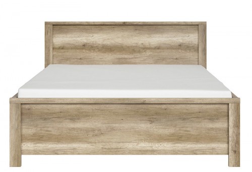 Ліжко високим узголів'ям LOZ/160  Kaspian BRW дуб монумент