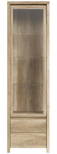 Вітрина REG1W2S Kaspian BRW  дуб монумент