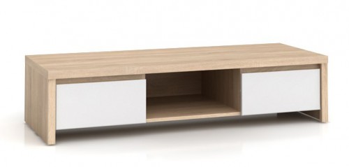 Тумба ТВ RTV2S  Kaspian BRW дуб sonoma/белый глянец