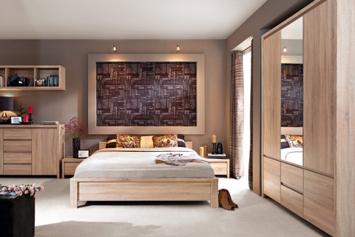 Спальня Kaspian BRW дуб sonoma