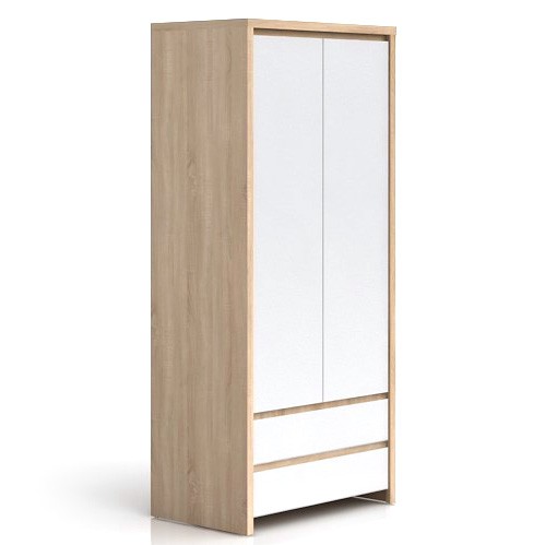 Шафа SZF2D2S Kaspian BRW дуб sonoma/білий глянець