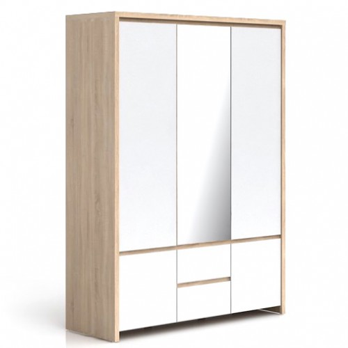 Шафа SZF5D2S Kaspian BRW дуб sonoma/білий глянець