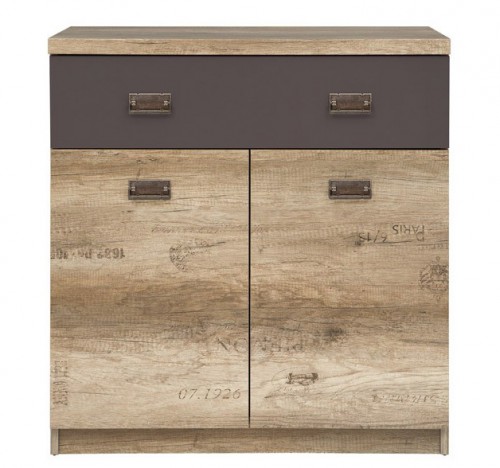 Комод KOM2D1S Malcolm БРВ  дуб каньйон монумент / сірий вольфрам