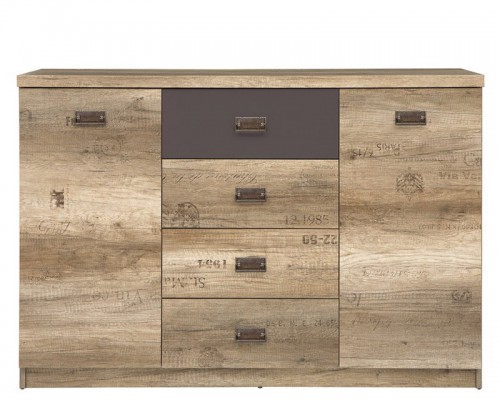 Комод KOM2D4S Malcolm БРВ дуб каньйон монумент / сірий вольфрам