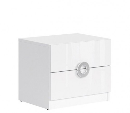 Тумба приліжкова KOM2S/5/4 Ringo BRW білий альпійський / білий глянець
