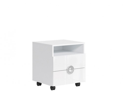 ​Тумба мобильная KTN2S / 5/6 Ringo BRW белый альпийский / белый глянец