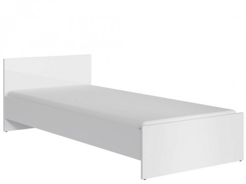 Ліжко LOZ/90 Ringo BRW  білий альпійський / білий глянець