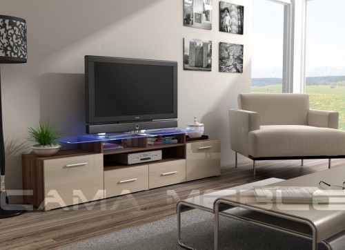 Тумба ТВ EVORA RTV Сama слива / кремовый глянец