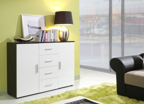 Комод Uni Cama венге / белый глянец