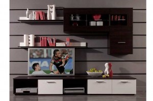 Вітальня LOGO I венге- білий глянець-венге матовий CAMA Польща