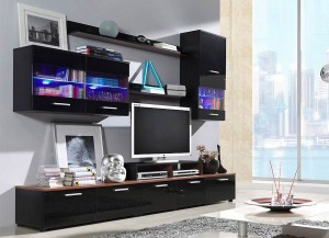 Вітальня Logo II слива-чорний глянець CAMA Польща