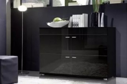Комод Logo II Cama черный / черный глянец