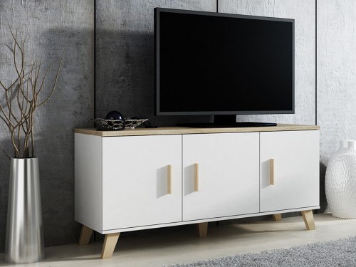 Комод LOTTA 150 3D CAMA белый / дуб Сонома