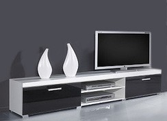 Тумба RTV Samba белый-черный глянец CAMA Польша