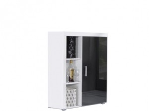 Вітрина низька Samba білий-чорний глянець CAMA Польща