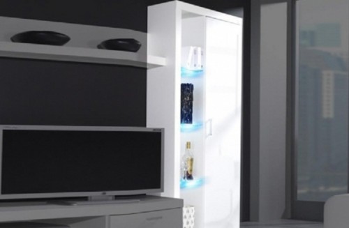 Вітрина висока Samba білий-білий глянець CAMA Польща