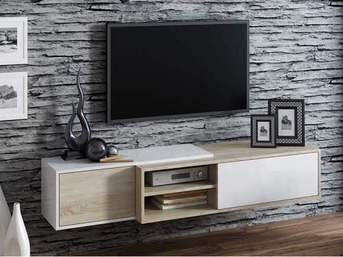 Тумба ТВ SIGMA 1 RTV Сama дуб Сонома / белый глянец